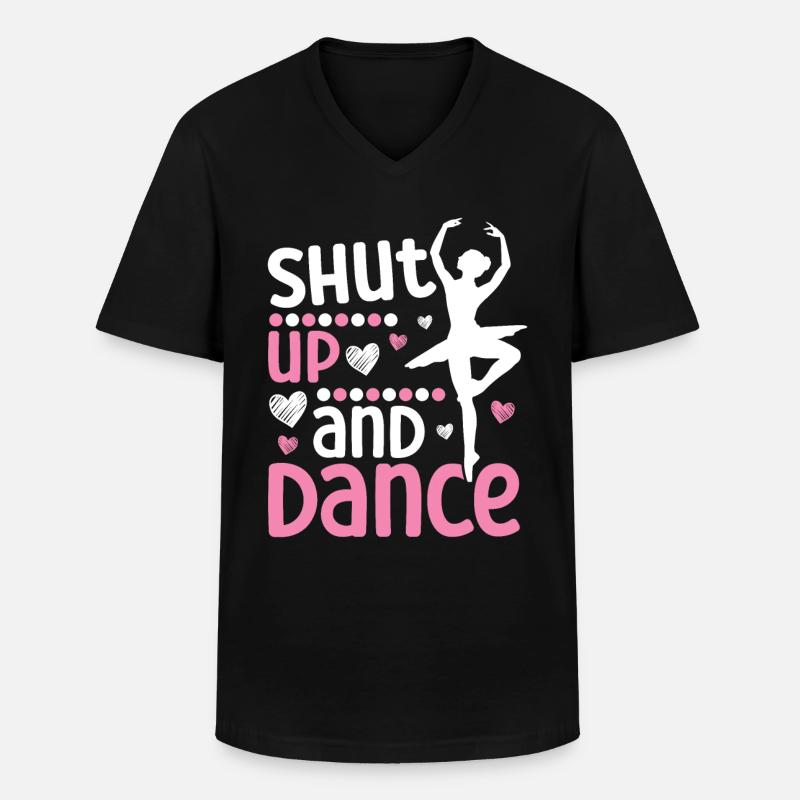 Ballett - Männer-T-Shirt mit V-Ausschnitt - Schwarz