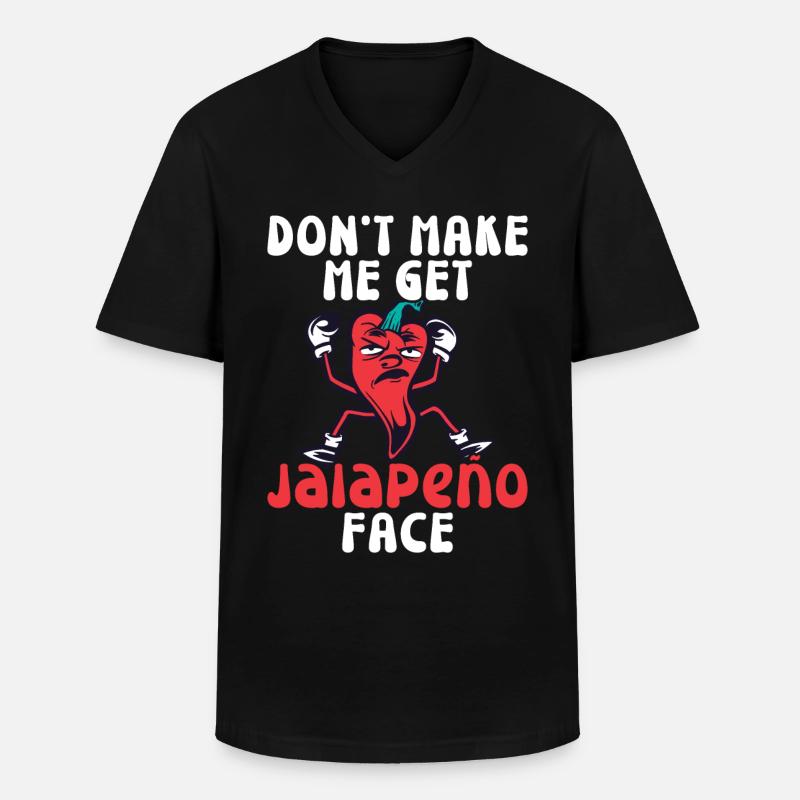 Chili-Pfeffer - Männer-T-Shirt mit V-Ausschnitt - Schwarz