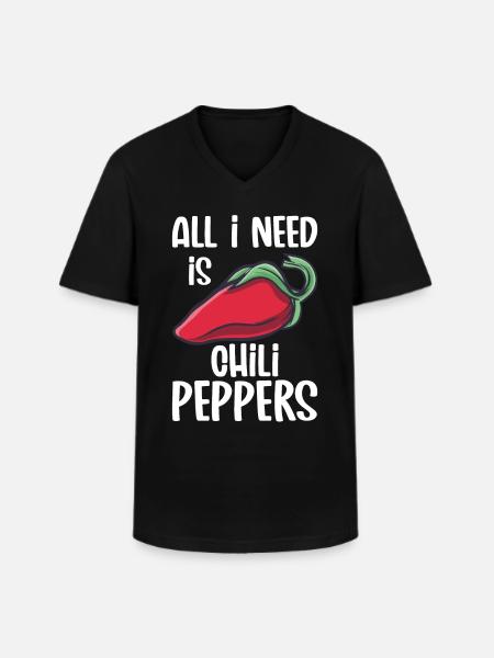 Chili pepper - Men's V-Neck T-Shirt - black