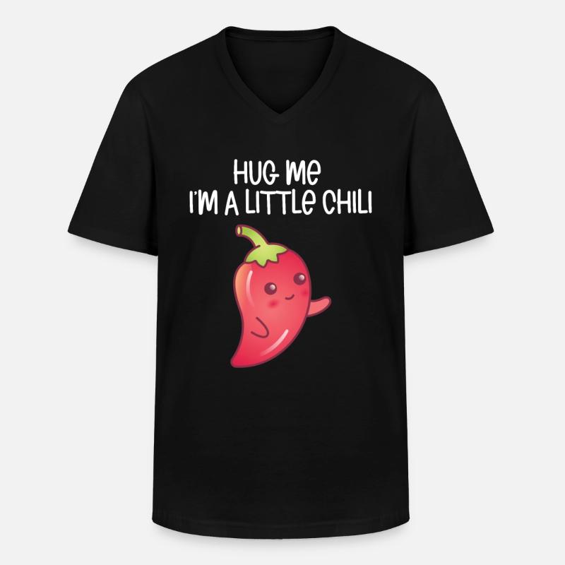 Chili-Pfeffer - Männer-T-Shirt mit V-Ausschnitt - Schwarz