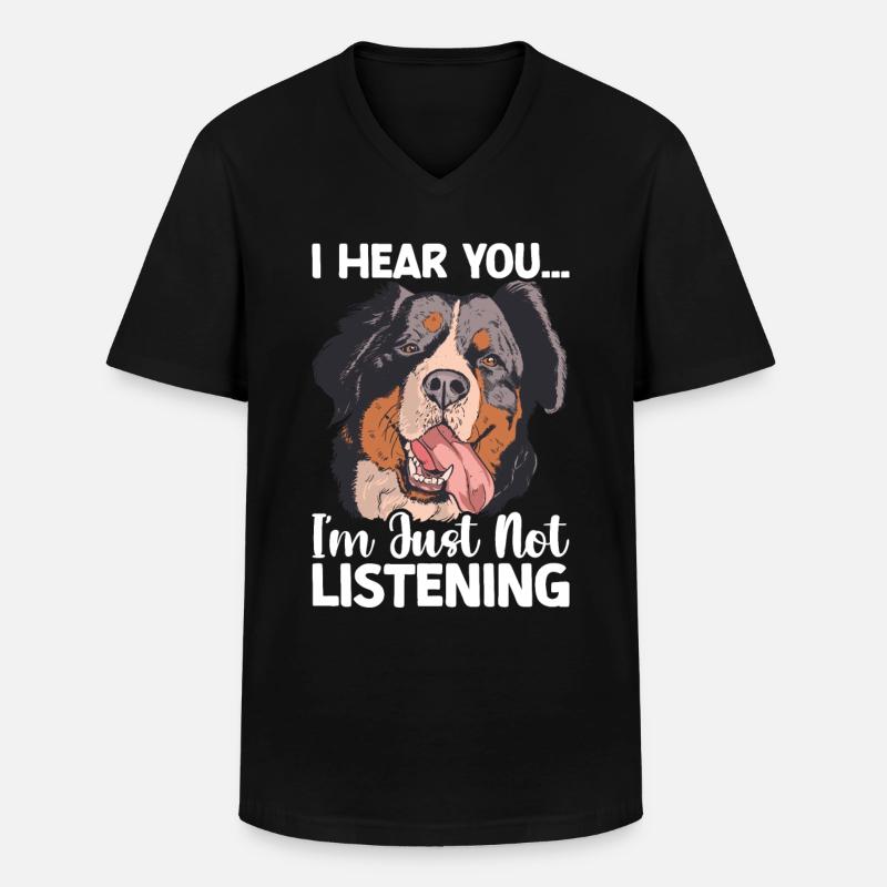 Berner - Männer-T-Shirt mit V-Ausschnitt - Schwarz