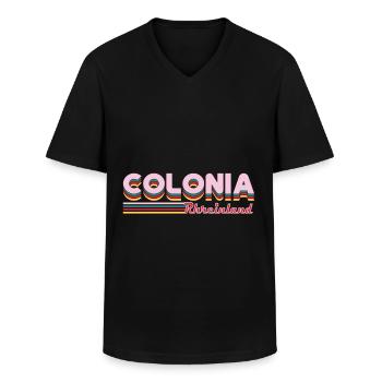 Colonia Rheinland Design for the Cologne & Cologne - Men's V-Neck T-Shirt - black - Front - AI Model Male 178 dark (178cm)