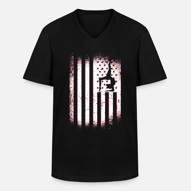 Stolpern - Männer-T-Shirt mit V-Ausschnitt - Schwarz