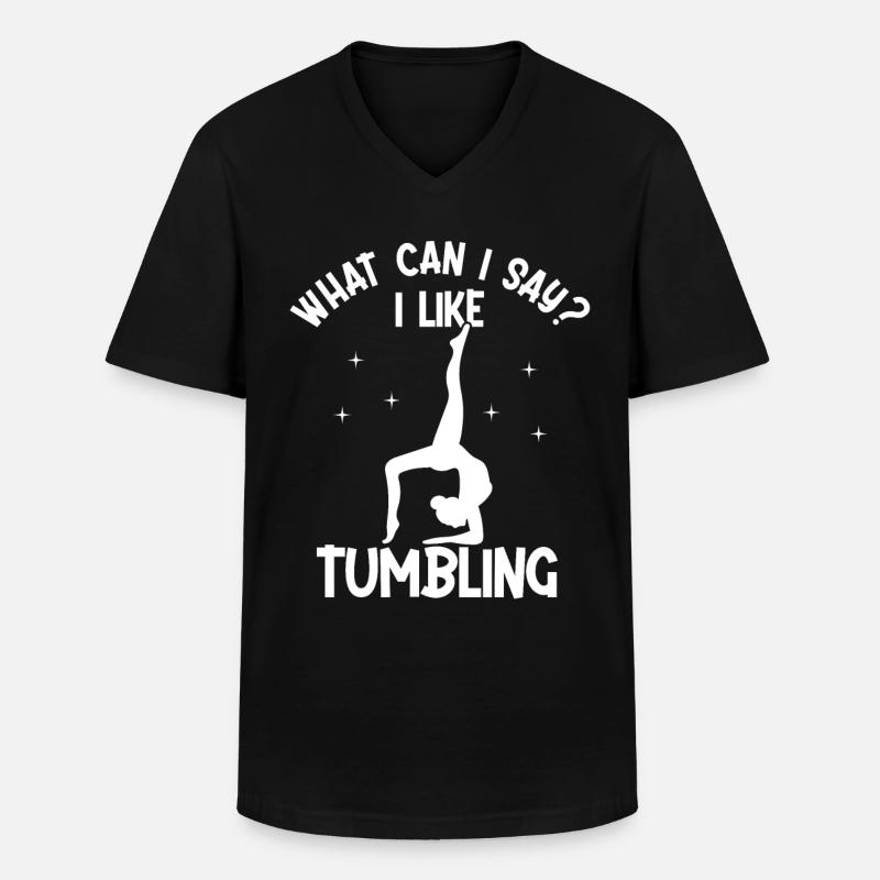 Stolpern - Männer-T-Shirt mit V-Ausschnitt - Schwarz