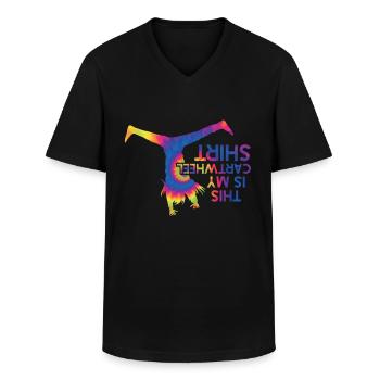 Wagenrad -Gymnast Stürzen - Männer-T-Shirt mit V-Ausschnitt - Schwarz - Vorne - AI Model Male 178 dark (178cm)