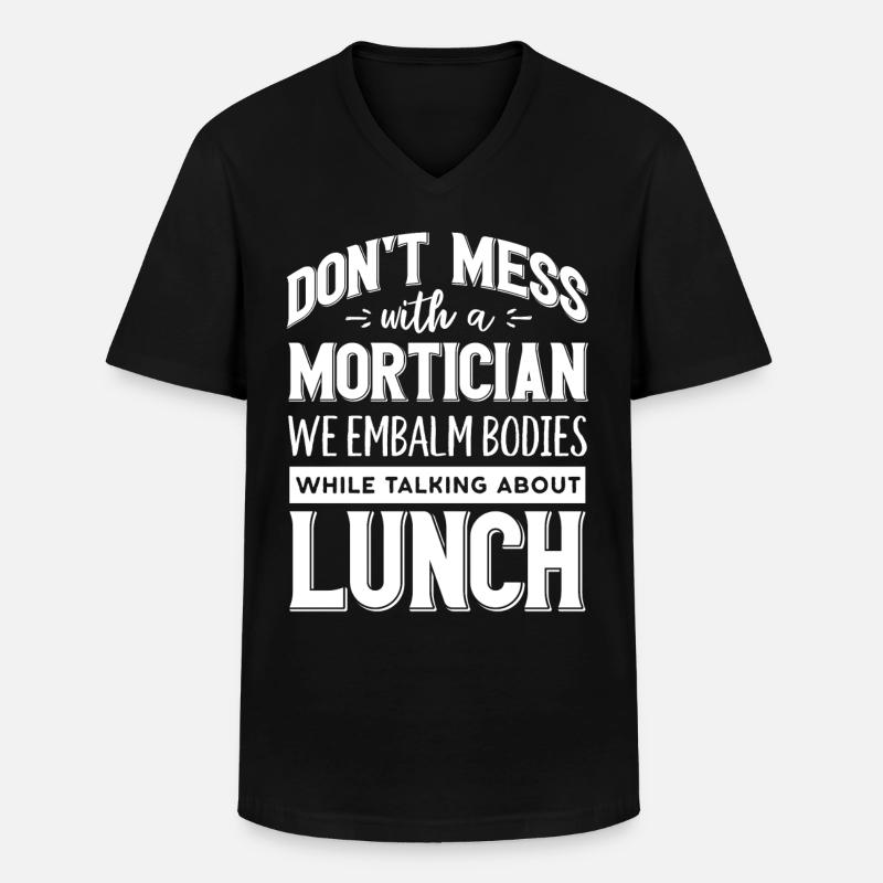 Leichenhalter, Undertaker, Bestattungsunternehmen - Männer-T-Shirt mit V-Ausschnitt - Schwarz