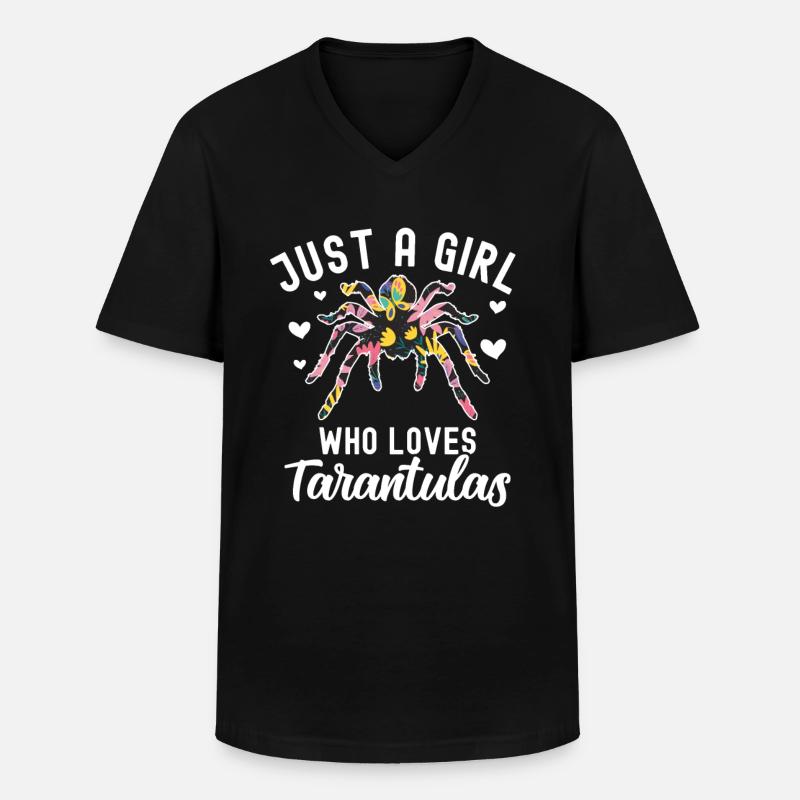 Tarantel - Männer-T-Shirt mit V-Ausschnitt - Schwarz