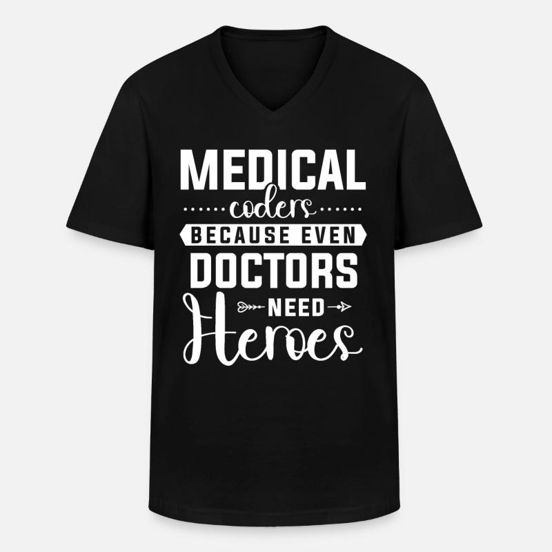 Codeur médical Programmeur médical - T-shirt col V Homme - noir
