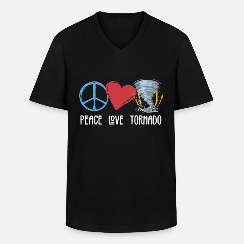 Tornado - Männer-T-Shirt mit V-Ausschnitt - Schwarz