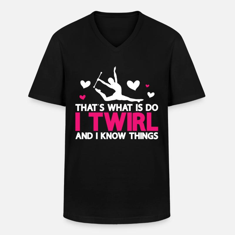 Tambourstab Wirbeln - Männer-T-Shirt mit V-Ausschnitt - Schwarz