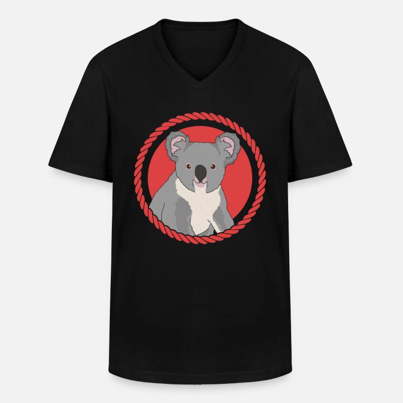 Koala Koalas | Koalabär Koalabären Geschenk - Männer-T-Shirt mit V-Ausschnitt - Schwarz