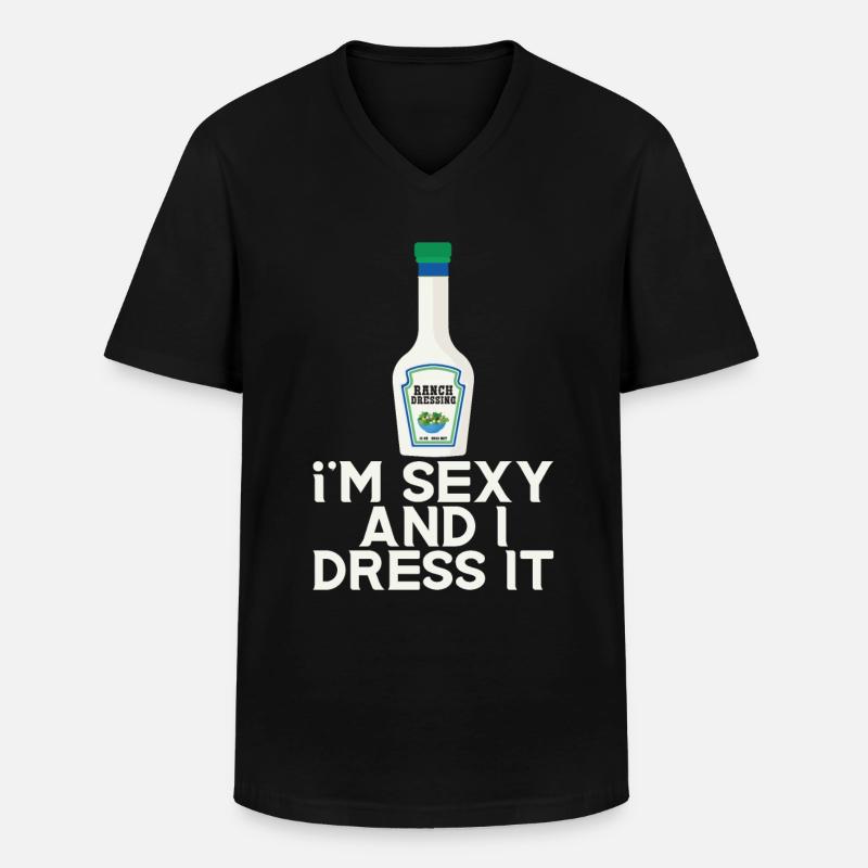 Ranch -Dressing -Ranch -Salatdressing - Männer-T-Shirt mit V-Ausschnitt - Schwarz