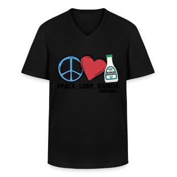Ranch -Dressing -Ranch -Salatdressing - Männer-T-Shirt mit V-Ausschnitt - Schwarz - Vorne - AI Model Male 178 dark (178cm)