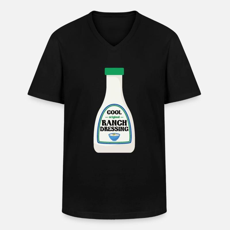 Ranch -Dressing -Ranch -Salatdressing - Männer-T-Shirt mit V-Ausschnitt - Schwarz