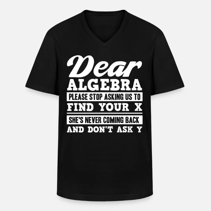 Algebra, Analysis, Wissenschaft, Mathematik - Männer-T-Shirt mit V-Ausschnitt - Schwarz