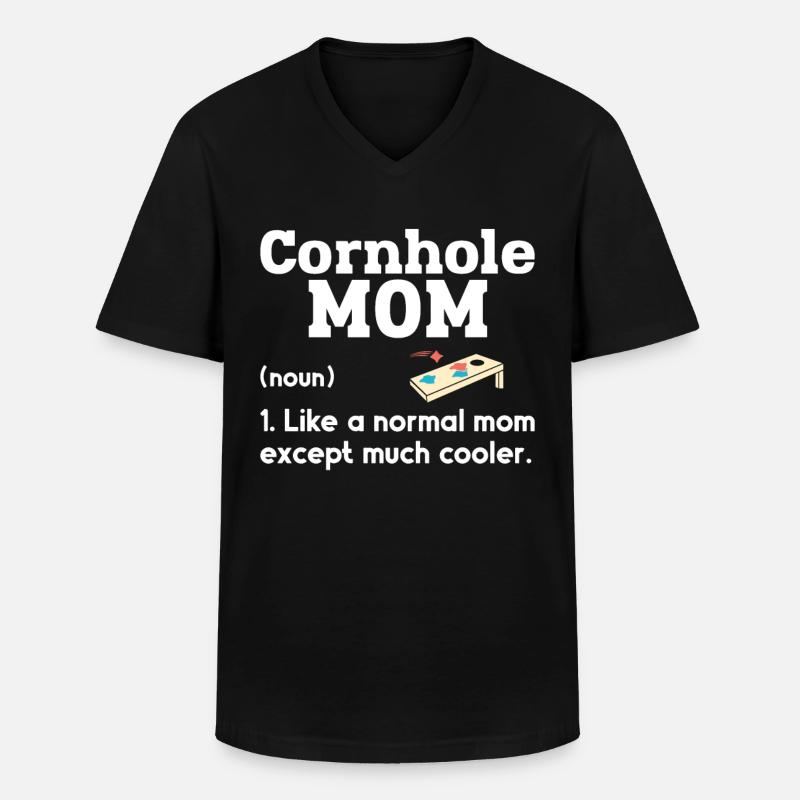 Cornhole - Männer-T-Shirt mit V-Ausschnitt - Schwarz