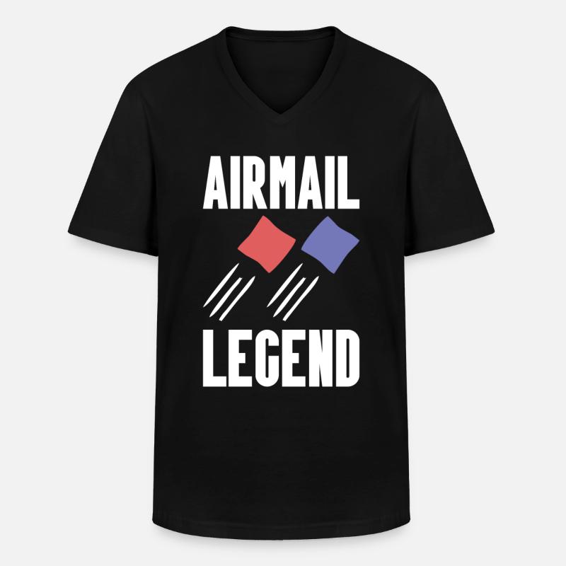 Cornhole - Männer-T-Shirt mit V-Ausschnitt - Schwarz