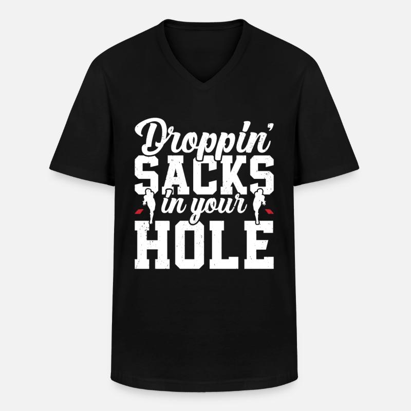 Cornhole - Männer-T-Shirt mit V-Ausschnitt - Schwarz
