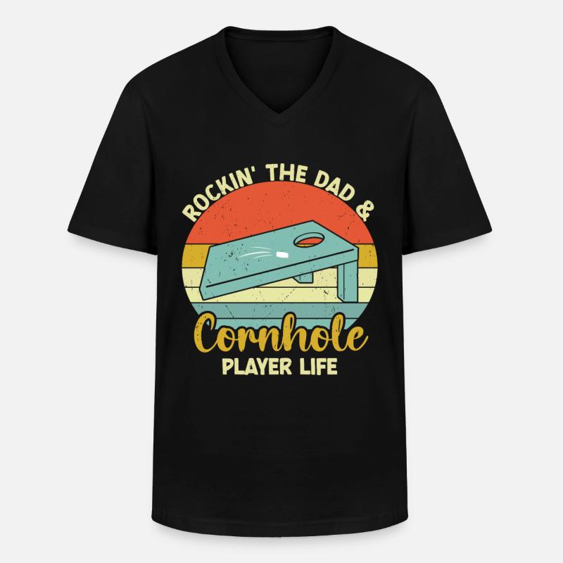 Cornhole - Men's V-Neck T-Shirt - black
