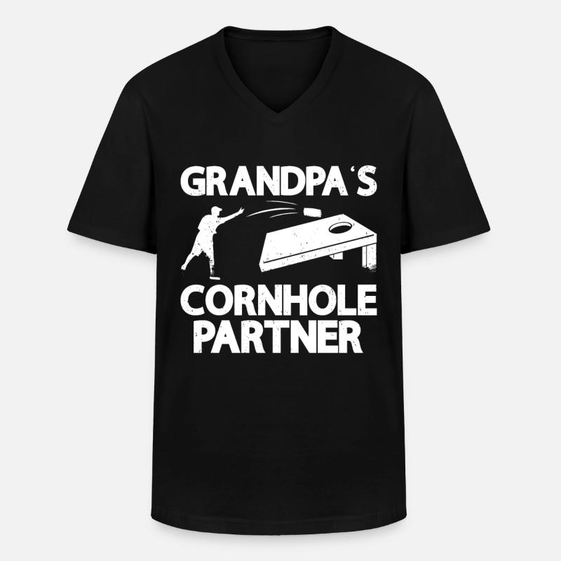 Cornhole - Men's V-Neck T-Shirt - black
