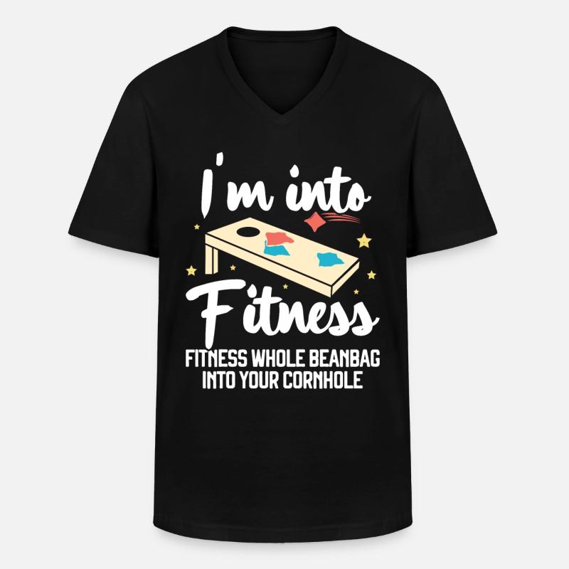 Cornhole - Men's V-Neck T-Shirt - black