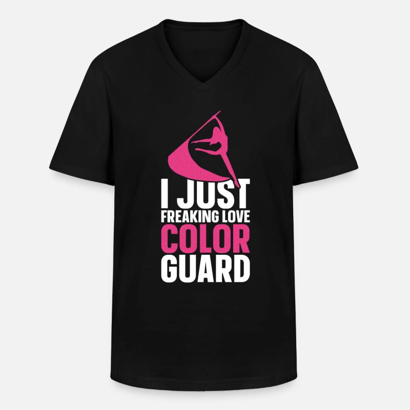 Farbschutz - Männer-T-Shirt mit V-Ausschnitt - Schwarz