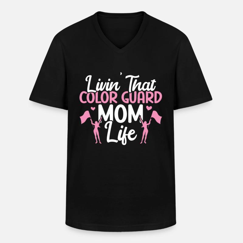 Farbschutz - Männer-T-Shirt mit V-Ausschnitt - Schwarz