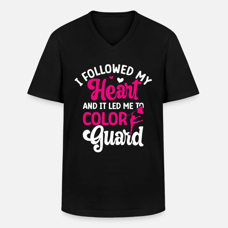 Farbschutz - Männer-T-Shirt mit V-Ausschnitt - Schwarz
