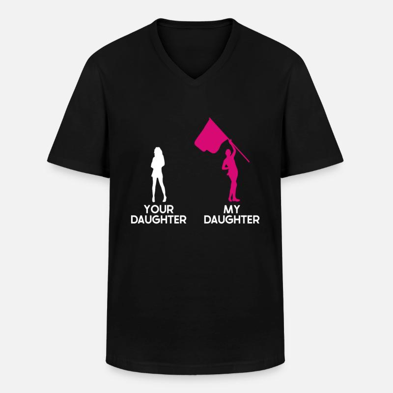 Farbschutz - Männer-T-Shirt mit V-Ausschnitt - Schwarz