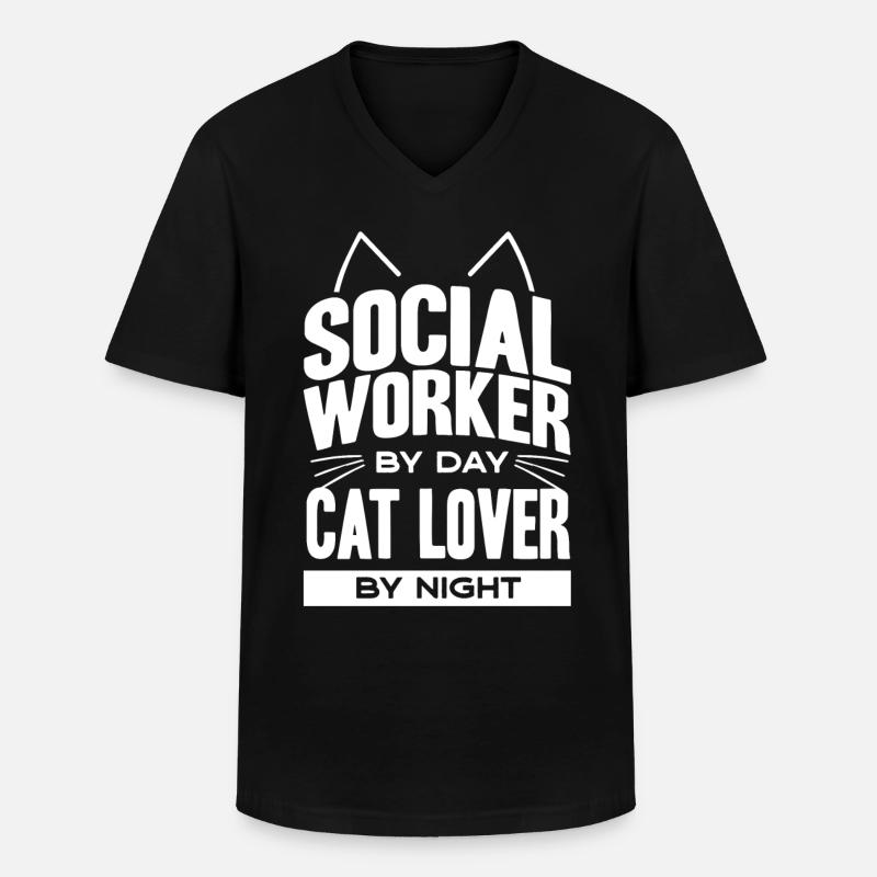 Sozialarbeiter - Männer-T-Shirt mit V-Ausschnitt - Schwarz