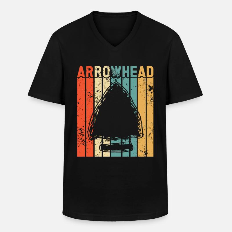 Pfeilspitzenjagd Artefakte Bogenschießen - Männer-T-Shirt mit V-Ausschnitt - Schwarz