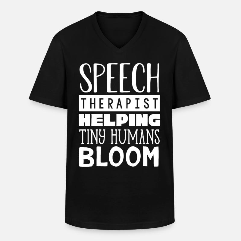 Speech-language pathology, speech-language pathologist - Men's V-Neck T-Shirt - black