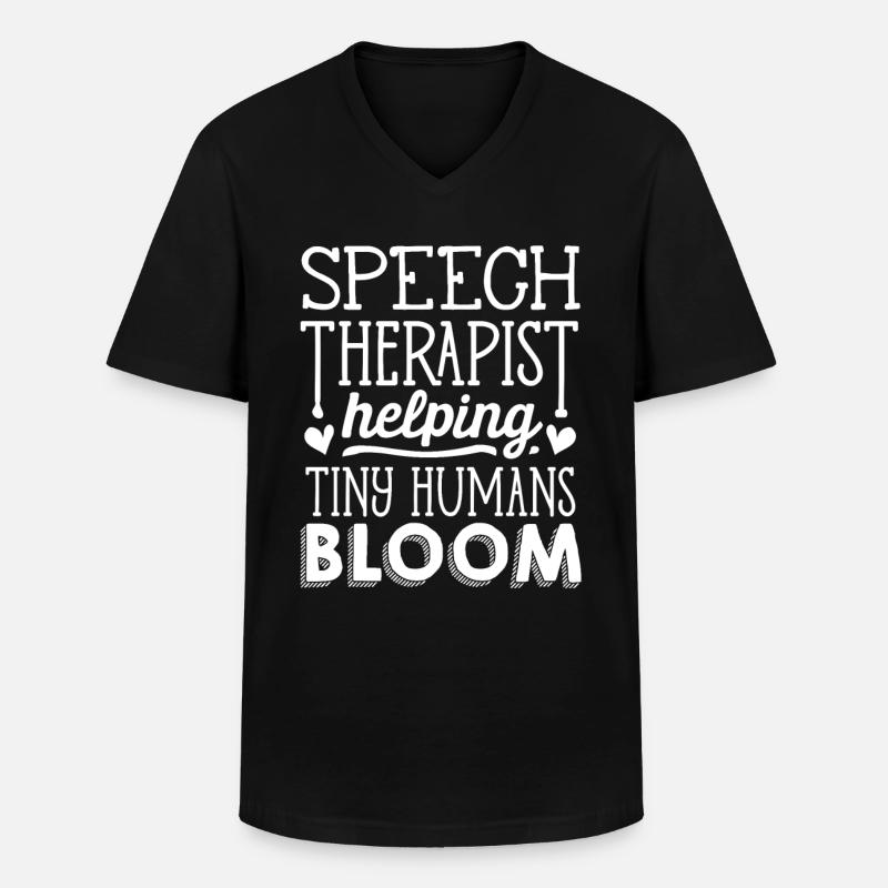 Speech-language pathology, speech-language pathologist - Men's V-Neck T-Shirt - black