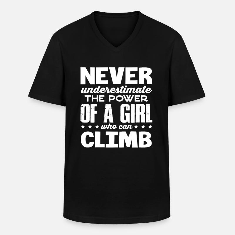 Wall climbers, wall climbers - Men's V-Neck T-Shirt - black