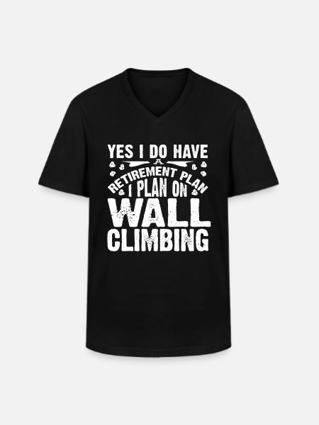 Wall climbers, wall climbers - Men's V-Neck T-Shirt - black