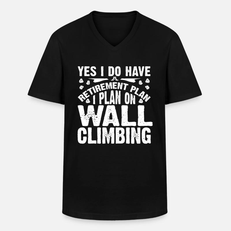 Wall climbers, wall climbers - Men's V-Neck T-Shirt - black