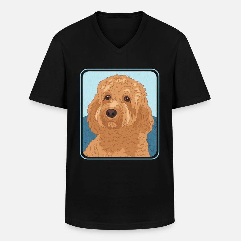 Cavapoo hunde Cavoodle hund ejer gave - Klassisk herre T-shirt med V-udskæring - sort