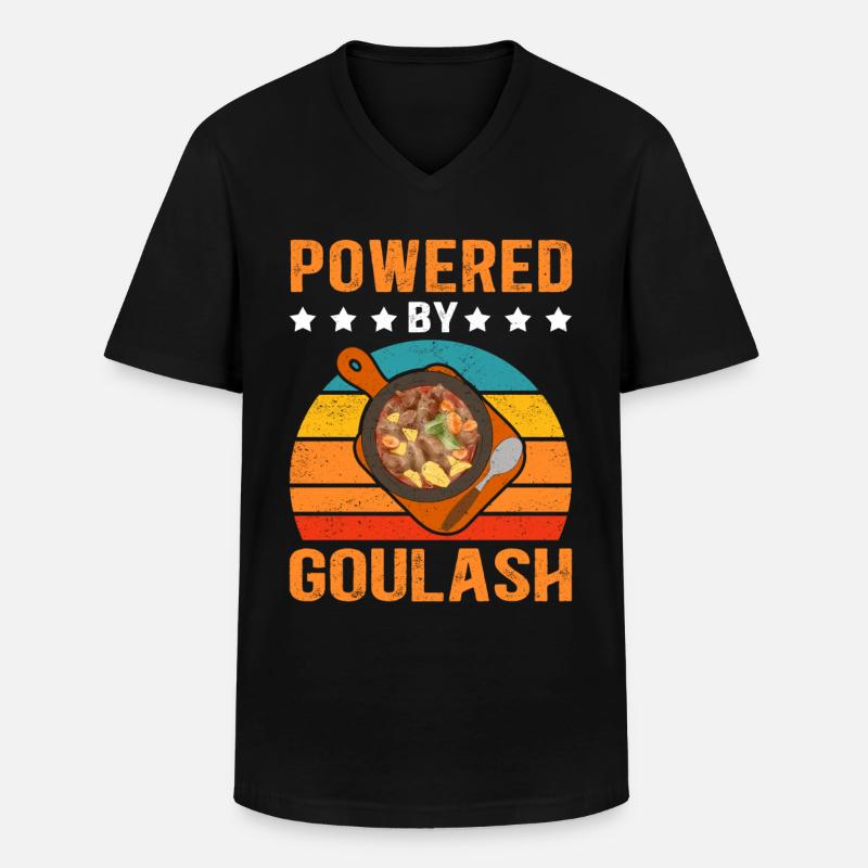 Gulasch Ungarischen Gulasch Geschenk - Männer-T-Shirt mit V-Ausschnitt - Schwarz