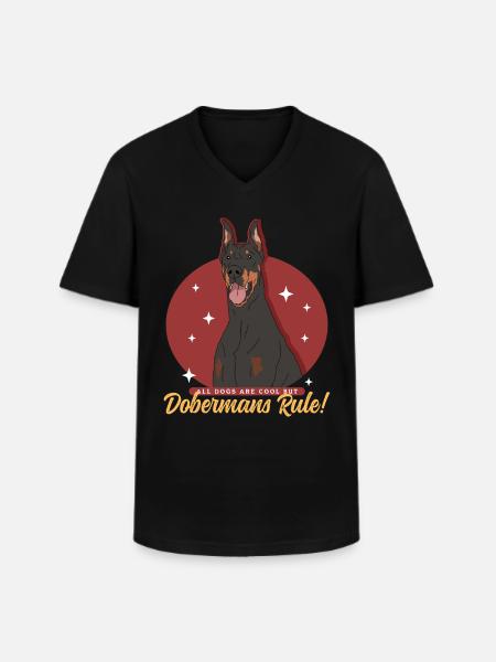 Doberman Dogs Dog Owner Gift - Men's V-Neck T-Shirt - black