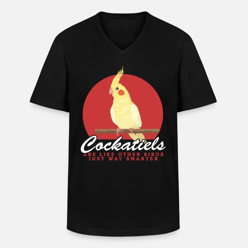 Nymphensittich Vogelbesitzer Geschenk - Männer-T-Shirt mit V-Ausschnitt - Schwarz