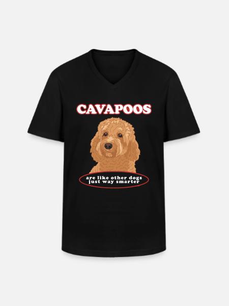 Cavapoo Hund Cavoodle Hundebesitzer Geschenk - Männer-T-Shirt mit V-Ausschnitt - Schwarz