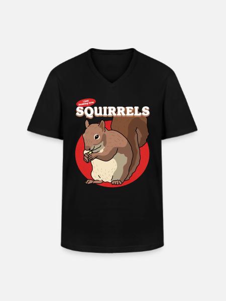Süßes Eichhörnchen Grauhörnchen Hörnchen Geschenk - Männer-T-Shirt mit V-Ausschnitt - Schwarz