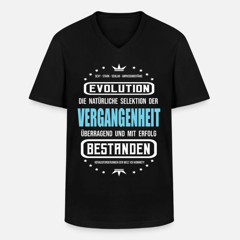 Past, Evolution, Development - Men's V-Neck T-Shirt - black