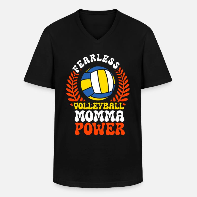 Volleyball Mutter Volleyball Mutter - Männer-T-Shirt mit V-Ausschnitt - Schwarz