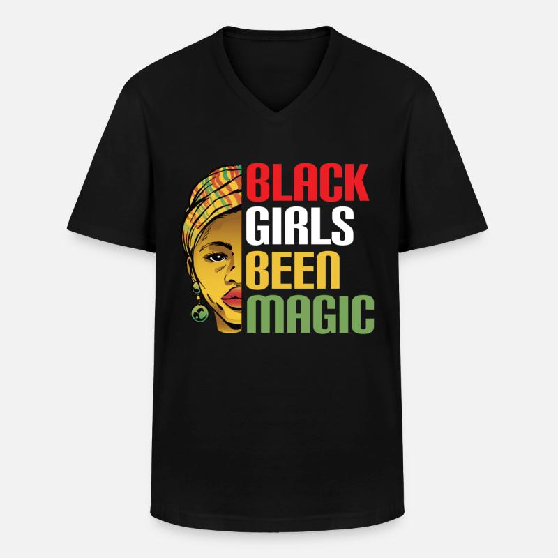 Schwarze Geschichte Monat Juneteenth Afroamerikane - Männer-T-Shirt mit V-Ausschnitt - Schwarz