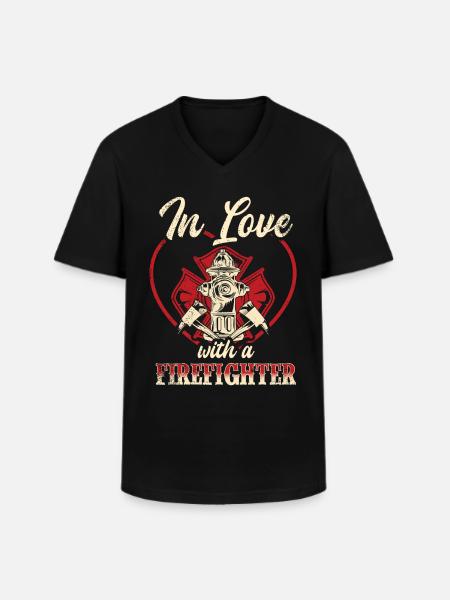 Firefighter Fire Crews ́ - Men's V-Neck T-Shirt - black