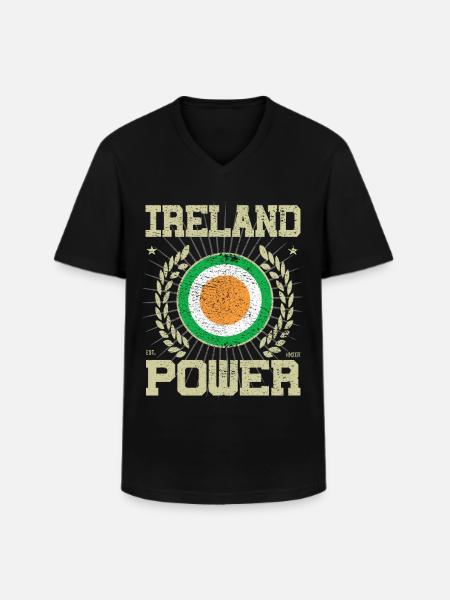 Cool Ireland Design - Men's V-Neck T-Shirt - black