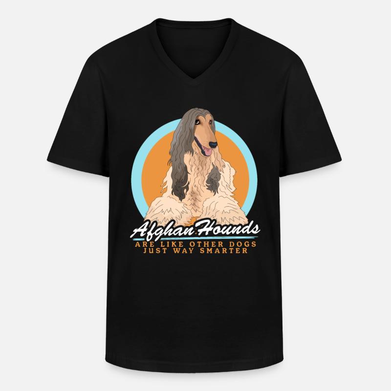 Afghanischer Windhund Hundebesitzer Geschenk - Männer-T-Shirt mit V-Ausschnitt - Schwarz