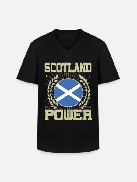 Cooles Schottland Design - Männer-T-Shirt mit V-Ausschnitt - Schwarz