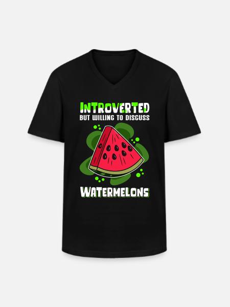 Watermelon Angurie Arbuse Pastry Gift - Men's V-Neck T-Shirt - black